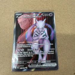 Pokemon TCG Team Rockets Mewtwo EX 213/182 Full Art Ultra Rare Near Mint English - Image 1