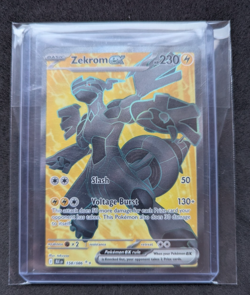 Pokemon TCG Zekrom EX 158/086 Secret Rare Sv: Black Bolt Full Art - Image 1