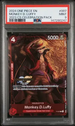 2024 ONE PIECE CHAMP 2023 CELEBRATION PACK #007 MONKEY D. LUFFY PSA 9 - Image 1