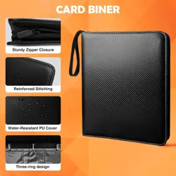 Reinforced Exo-Tec 400 Side-Load Pocket Card Album Binder - 4-Pocket Zip - Image 5