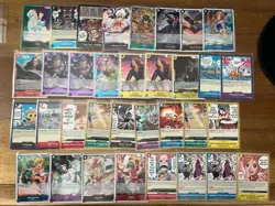 One Piece Card Game Lot (96) Adio, Monkey D Luffy, Lim, Marguerite, Kalifa, Ain - Image 1