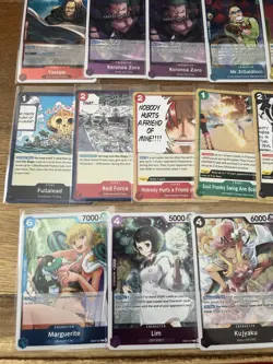 One Piece Card Game Lot (96) Adio, Monkey D Luffy, Lim, Marguerite, Kalifa, Ain - Image 3