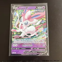 Pokemon TCG Sylveon v SWSH202 Black Star Promo Card Mint Condition - Image 1