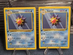 Starmie Staross 64/102 French 1st Edition Pokemon Card Lot (2) 1999 WOTC - Image 1