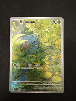 Pokemon TCG Bulbasaur Scarlet & Violet 151 Full Art Rare Card 166/165 - Image 1