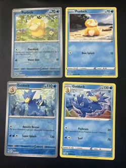 Pokemon TCG Golduck & Pysduck Lot Of 4 Cards From Various Sets NM Condition - Image 1