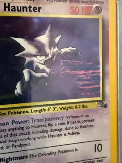 Haunter 6/62 Fossil Holo Pokemon card PSA 8 NM-MT with awesome STAIN ERROR - Image 5