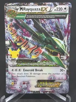 082 - Original Owner M Rayquaza EX 76/108 Celebrations 25th Pokemon Card - Image 1