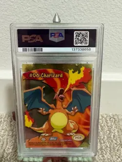 2000 Topps Pokemon TV Clear Cards CHARIZARD #PC3 PSA 10 - Image 2