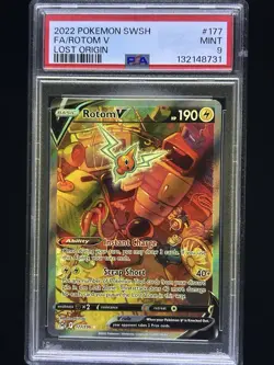 2022 POKEMON SWSH FA/ROTOM V LOST ORIGIN #177 PSA 9 - Image 1