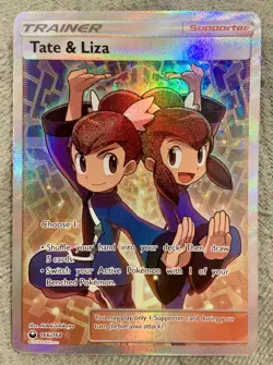Pokemon Tate & Liza 166/168 SM Celestial Storm Ultra Rare Full Art Holo English - Image 1