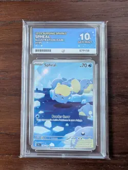 Pokemon TCG Spheal 199/191 Illustration Rare, Surging Sparks Ace 10 Gem Mint - Image 1