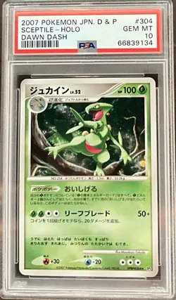 PSA 10 Sceptile Dp4: Dawn Dash Holo (Japanese) BGS CGC RARE VINTAGE 2007 - Image 1