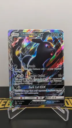 Pokemon TCG Umbreon GX SM36 Ultra Black Star Promo Full Art Holo ERROR MISCUT - Image 1