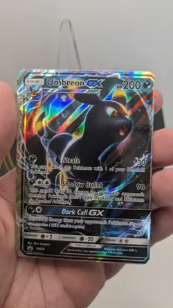 Pokemon TCG Umbreon GX SM36 Ultra Black Star Promo Full Art Holo ERROR MISCUT - Image 3
