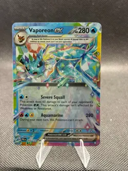 Pokemon TCG Vaporeon ex 23/131 Prismatic Evolutions 2025 NM Pokemon - Image 1