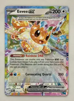 Pokemon Prismatic Evolutions Eevee ex 075/131 Double Rare Holo - NM/Mint - Image 1