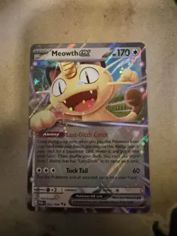 Meowth ex Pokemon Me03: Perfect Order Holo 062/088 NM In Hand - Image 1