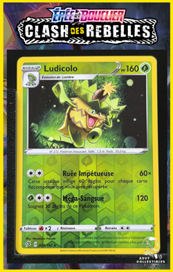 Carte Pokemon Ludicolo 009/192 Rare Reverse EB02 Clash Des Rebelles FR - Image 1