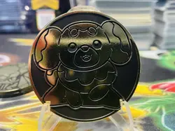 Fidough Holo Gold & Black Pokemon TCG Jumbo Coin - Image 1