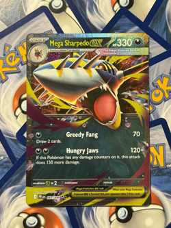 Mega Sharpedo ex 61/94– Pokemon TCG Phantasmal Flame – Double Rare Holo – M/NM - Image 1