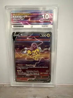 Pokemon TCG: Raikou V GG41/GG70 Crown Zenith ACE 10 * Perfect 10 Sub-Grades - Image 2