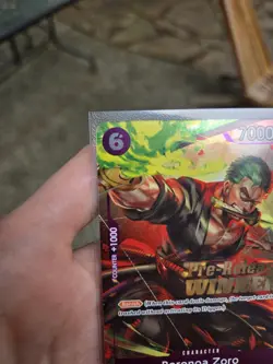 One Piece CCG Roronoa Zoro Pre-Release Winner Promo P-045 - Image 2