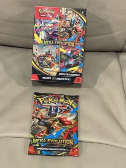 Pokemon TCG ME01 Mega Evolution Booster Bundle Sealed New 1 Extra game card pack - Image 1
