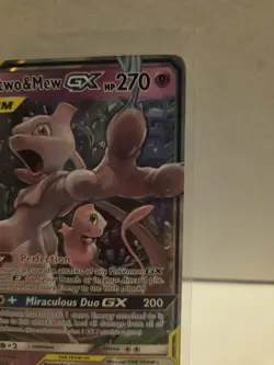 Pokemon Mewtwo & Mew GX TAG TEAM Ultra Rare Holo Card Unified Minds HP 270 - Image 5