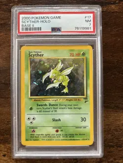 PSA 7 Scyther Holo 1064 Jungle 1999 Pokemon Card - Image 1