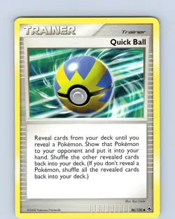 Pokemon TCG Quick Ball D&P Majestic Dawn 86/100 Regular Uncommon Card Played MP - Image 1