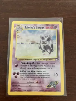 Pokemon TCG Sabrina's Gengar Gym Challenge Holo Card 14/132 Vintage - Image 1