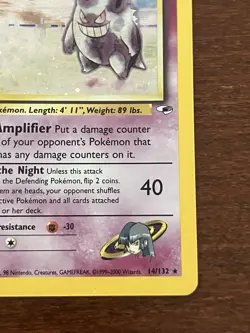 Pokemon TCG Sabrina's Gengar Gym Challenge Holo Card 14/132 Vintage - Image 4