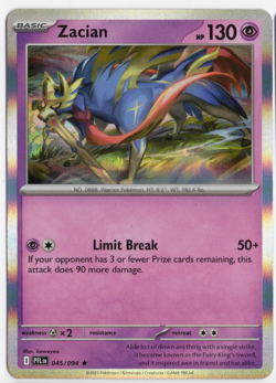 Zacian 045/094 Phantasmal Flames Holo Pokemon Card - Image 1