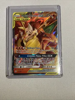 Pokemon Charizard & Braixen GX Full Art Holo Cosmic Eclipse 22/236 Card - Image 1