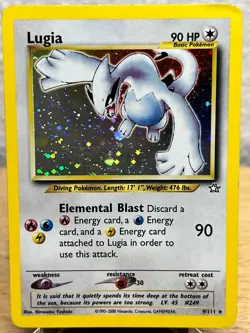 Neo Genesis Lugia 9/111 Holo Rare Pokemon Unlimited Holo LP - Image 1