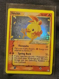 Pokemon Torchic Nintendo 2004 006 Promo Holo 40 HP Basic Fireworks Peck Card - Image 1