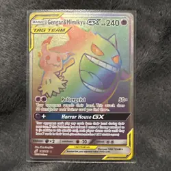 2019 Team Up Gengar & Mimikyu GX Rainbow Secret Rare HR #186/181 - Image 1
