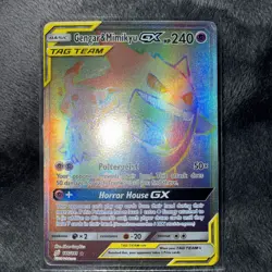 2019 Team Up Gengar & Mimikyu GX Rainbow Secret Rare HR #186/181 - Image 4
