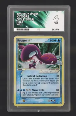 Kyogre Gold Star Holo ACE 4 Pokemon EX Delta Species 112/113 - Image 1