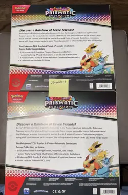 (LOT OF 2) Pokemon Scarlet Violet Prismatic Evolutions Poster Collection Box NEW - Image 2