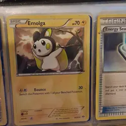 Pokemon TCG Black & White Lot of 9, Emolga, Solrock, Teddiursa, Trainer, Energy - Image 3