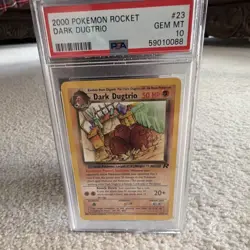 2000 Pokemon Team Rocket Dark Dugtrio #23 PSA 10 - Image 1