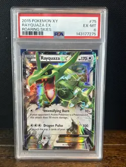 Pokemon XY Roaring Skies Rayquaza EX #75/108 2015 PSA 6 - Image 1