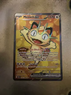 Meowth ex 107/088 Pokemon Me03: Perfect Order Holo Full Art In Hand - Image 1