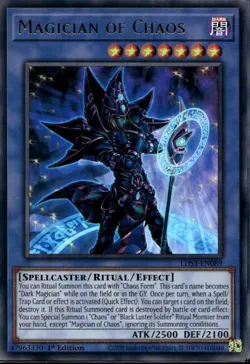 Magician of Chaos Gold Ultra Rare LDS3-EN089 Yu-Gi-Oh! - Image 1