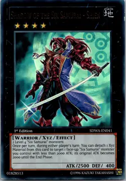 Yugioh Shadow of the Six Samurai - Shien SDWA-EN041 1st Edition Ultra Rare NM - Image 1