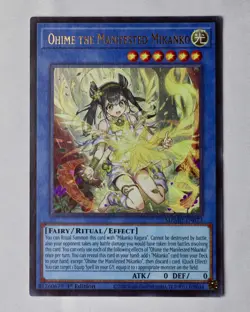 Yu-Gi-Oh! Ohime the Manifested Mikanko MZMU-EN078 Ultra Rare 1st Edition - Image 1