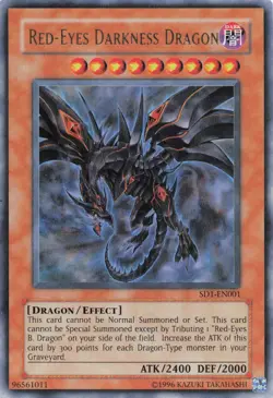 Red-Eyes Darkness Dragon Ultra Rare Structure Deck: Dragon's Roar SD1-EN001 NM - Image 1
