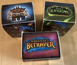 Lot Of 3 World of Warcraft Empty Deck Boxes Fields Of Honor Legion Betrayer - Image 1